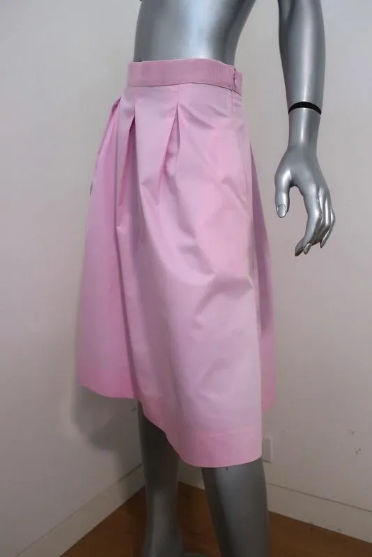 COS Pleated Skirt Pink Cotton Size 6
