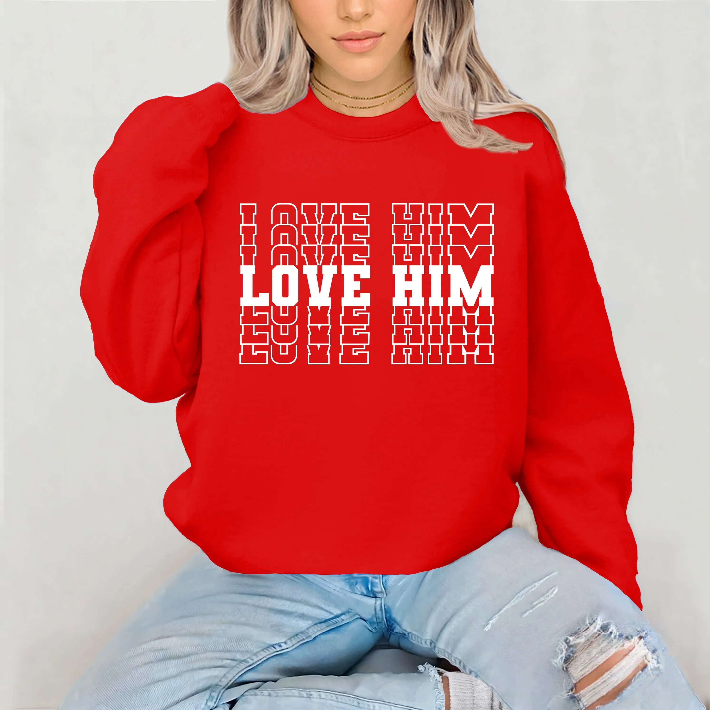 Couple Sweatshirt, Hubby Sweatshirt, Love Him Sweatshirt, Love Her Sweatshirt, Valentine Sweatshirt, Valentines Day Shirt, Valentine Gift