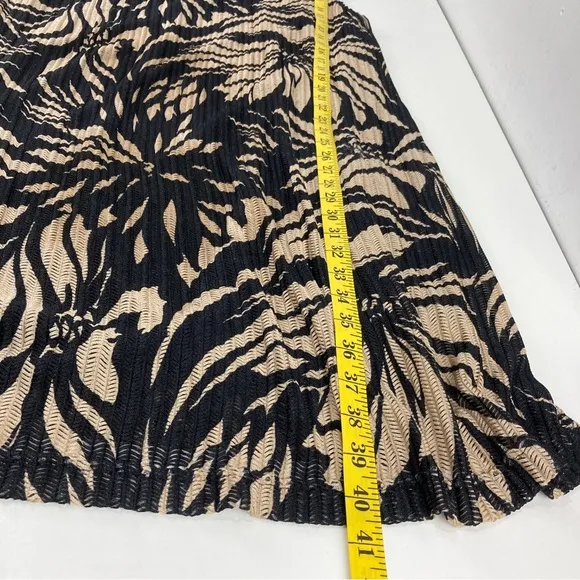 Covington Woman Black and tan Beige Floral Sleeveless floral dress 18 W
