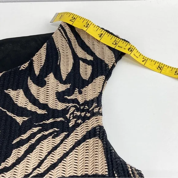 Covington Woman Black and tan Beige Floral Sleeveless floral dress 18 W