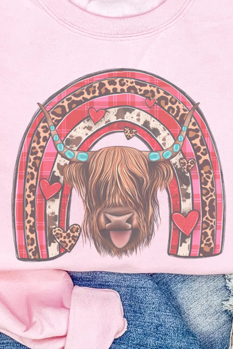 Cow Valentine Rainbow Unisex NuBlend Crew Sweatshirt