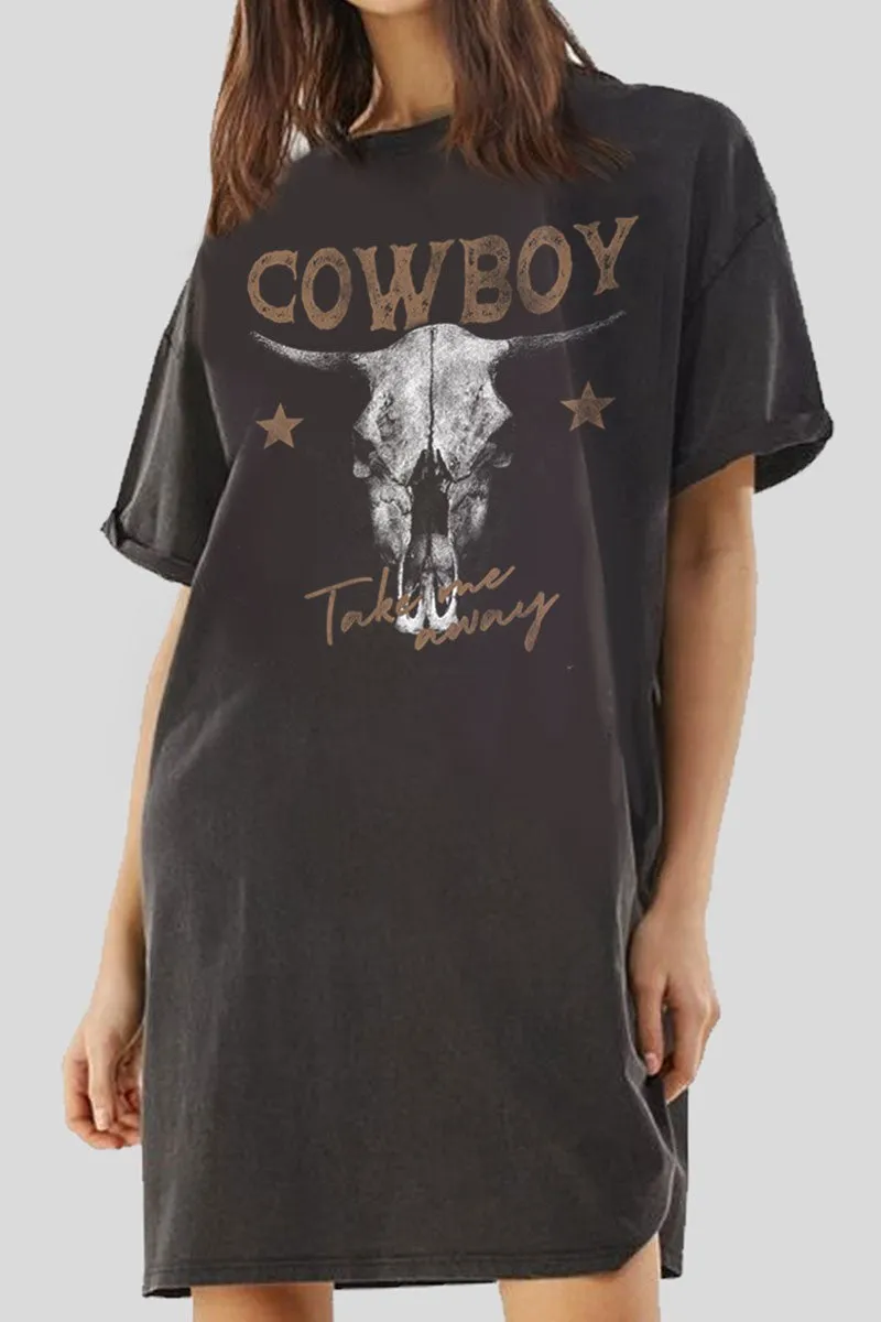 Cowboy T-shirt Dress