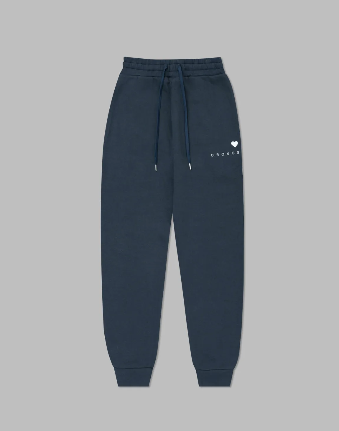 CRONOS WOMEN HEART LOGO SWEAT PANTS【NAVY】