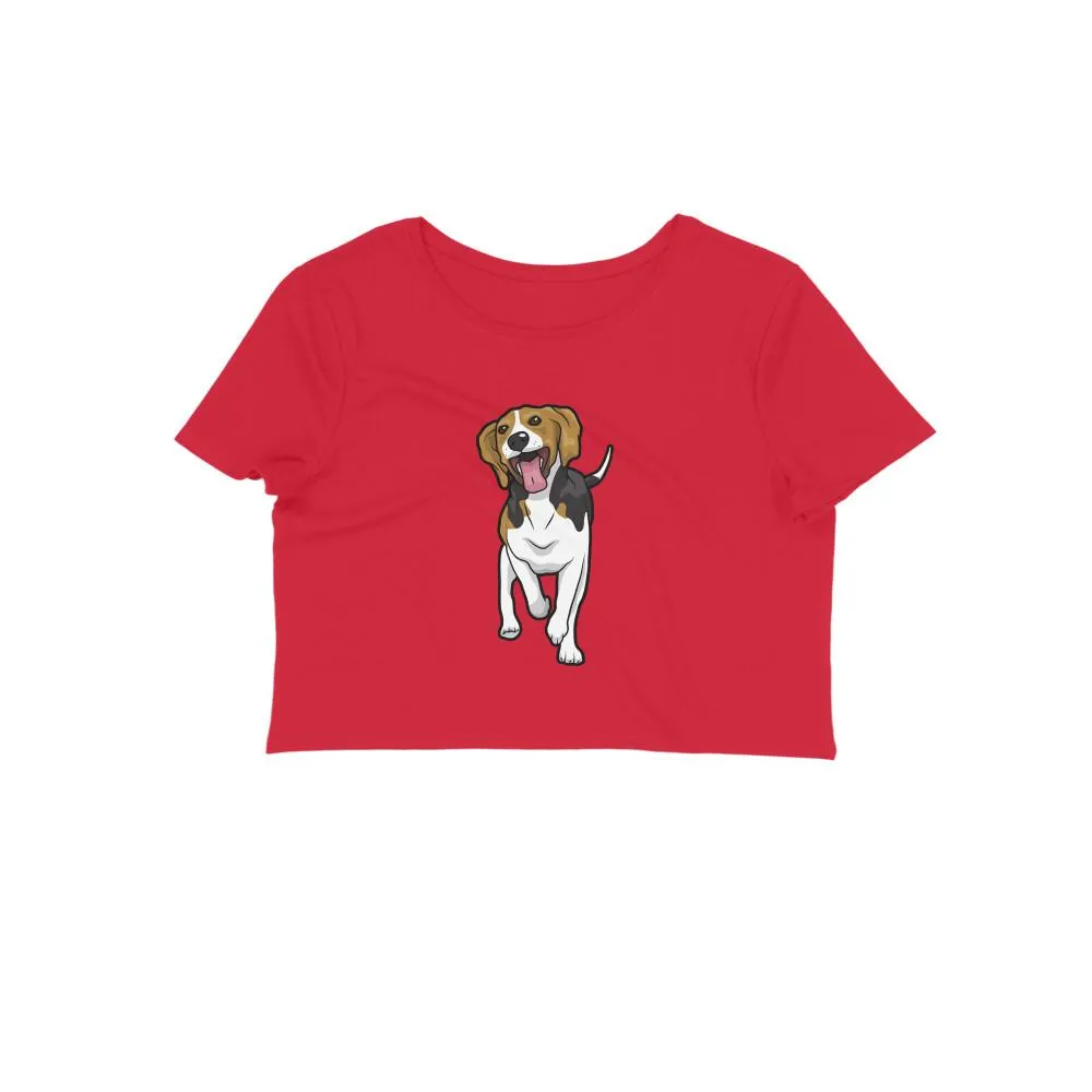 Crop Top (Women) - Fun Loving Beagle (12 Colours)