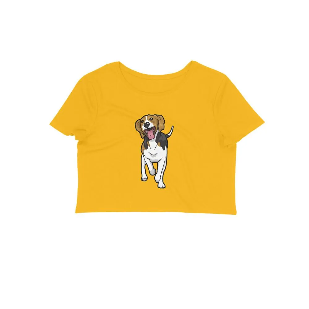 Crop Top (Women) - Fun Loving Beagle (12 Colours)