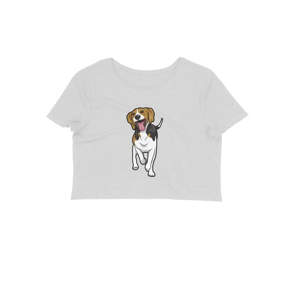 Crop Top (Women) - Fun Loving Beagle (12 Colours)