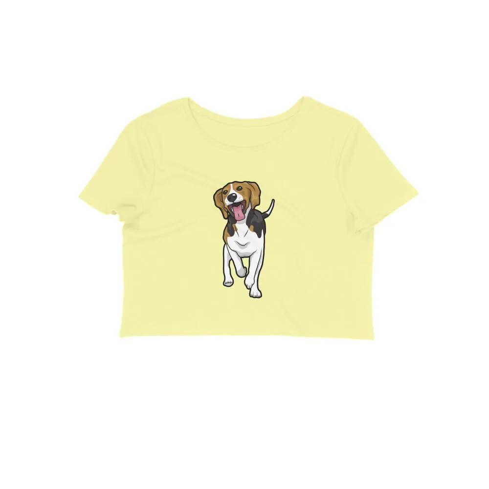Crop Top (Women) - Fun Loving Beagle (12 Colours)
