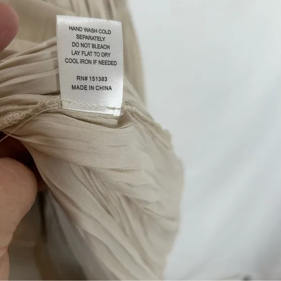 Current Air Zoey pleated skirt dress mini taupe size small