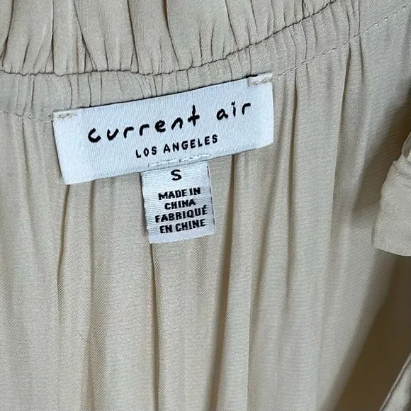 Current Air Zoey pleated skirt dress mini taupe size small