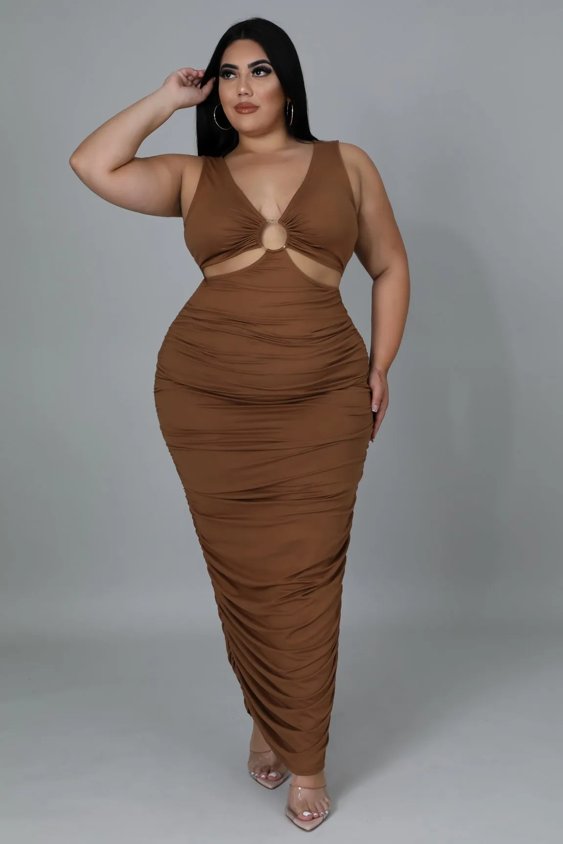 Curvylicious Maxi Dress - Mocha