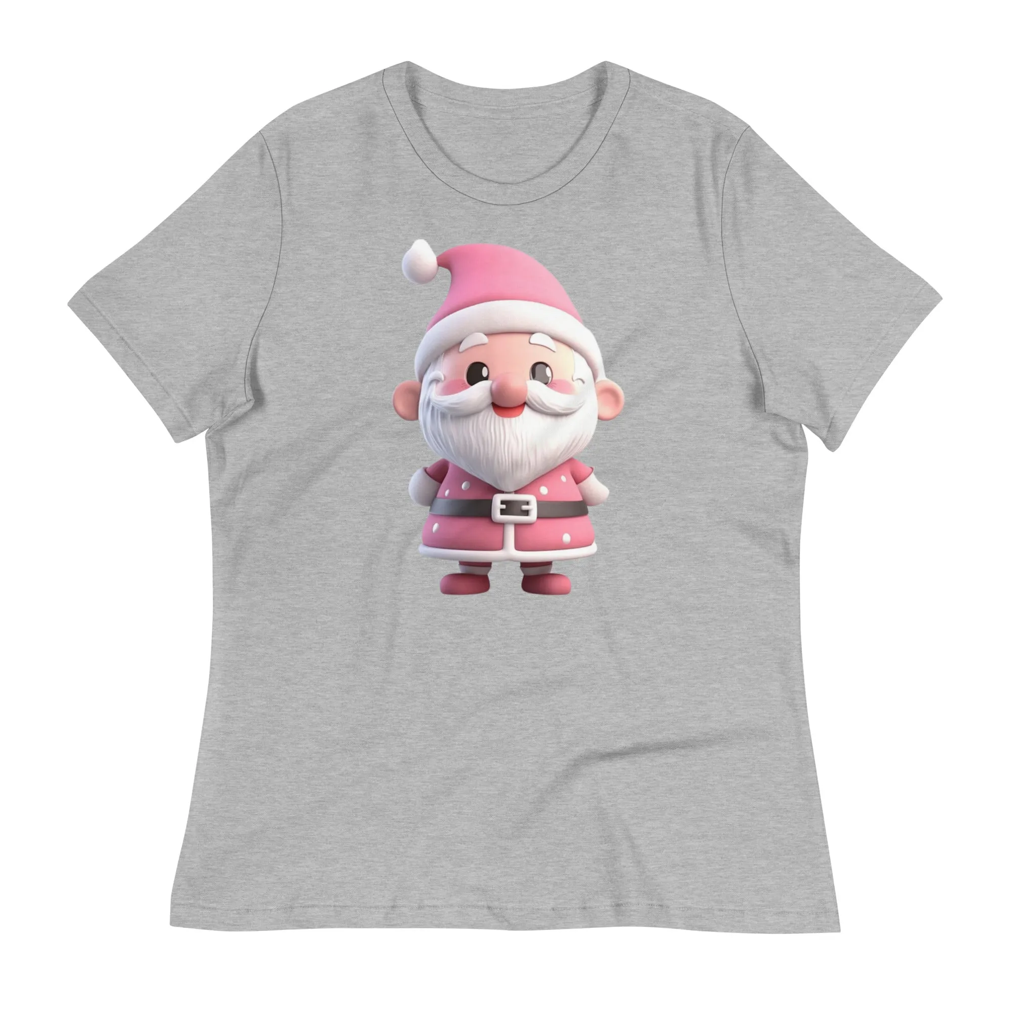 Cute Pink Santa Claus Christmas T-Shirt (Women) SANTA001