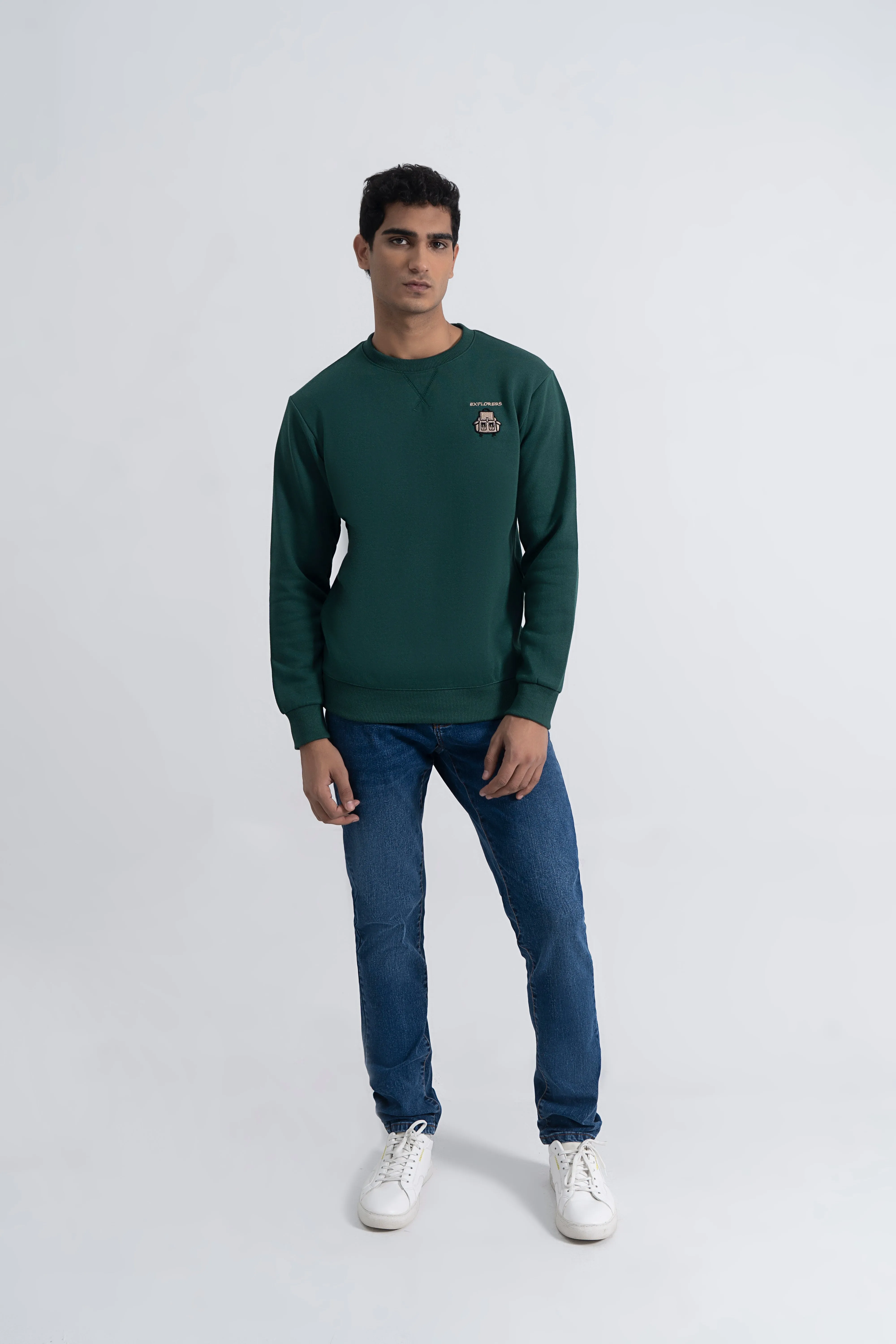 Dark Green Fleece Sweatshirt