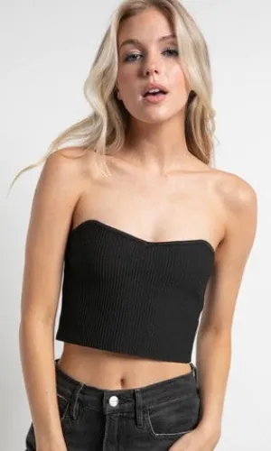 DAYSI BLACK CROP TOP