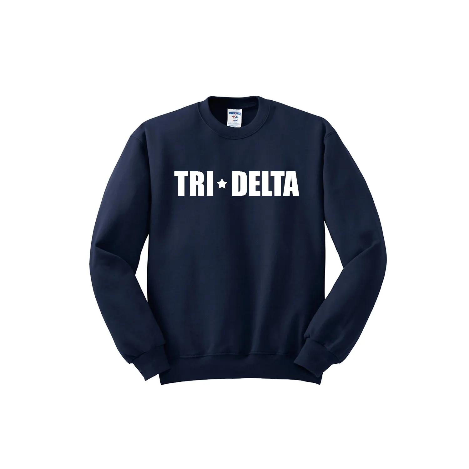 Delta Delta Delta Crewneck Sweatshirt - Tri Delta Stars Logo