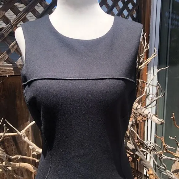 Derek Lam Sleeveless Exposed Seam Black Dress LBD