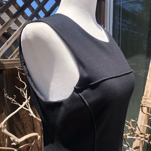 Derek Lam Sleeveless Exposed Seam Black Dress LBD