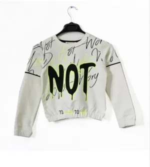 Do Not Worry Off -White Sweatshirt