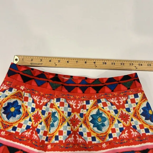 Dolce &amp; cabbana duo floral print mini skirt size large