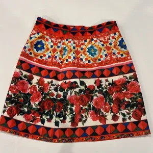 Dolce &amp; cabbana duo floral print mini skirt size large
