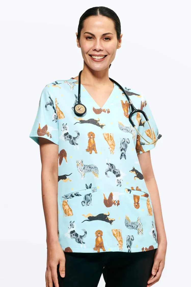 Down Under Dogs - Women's Scrub Top