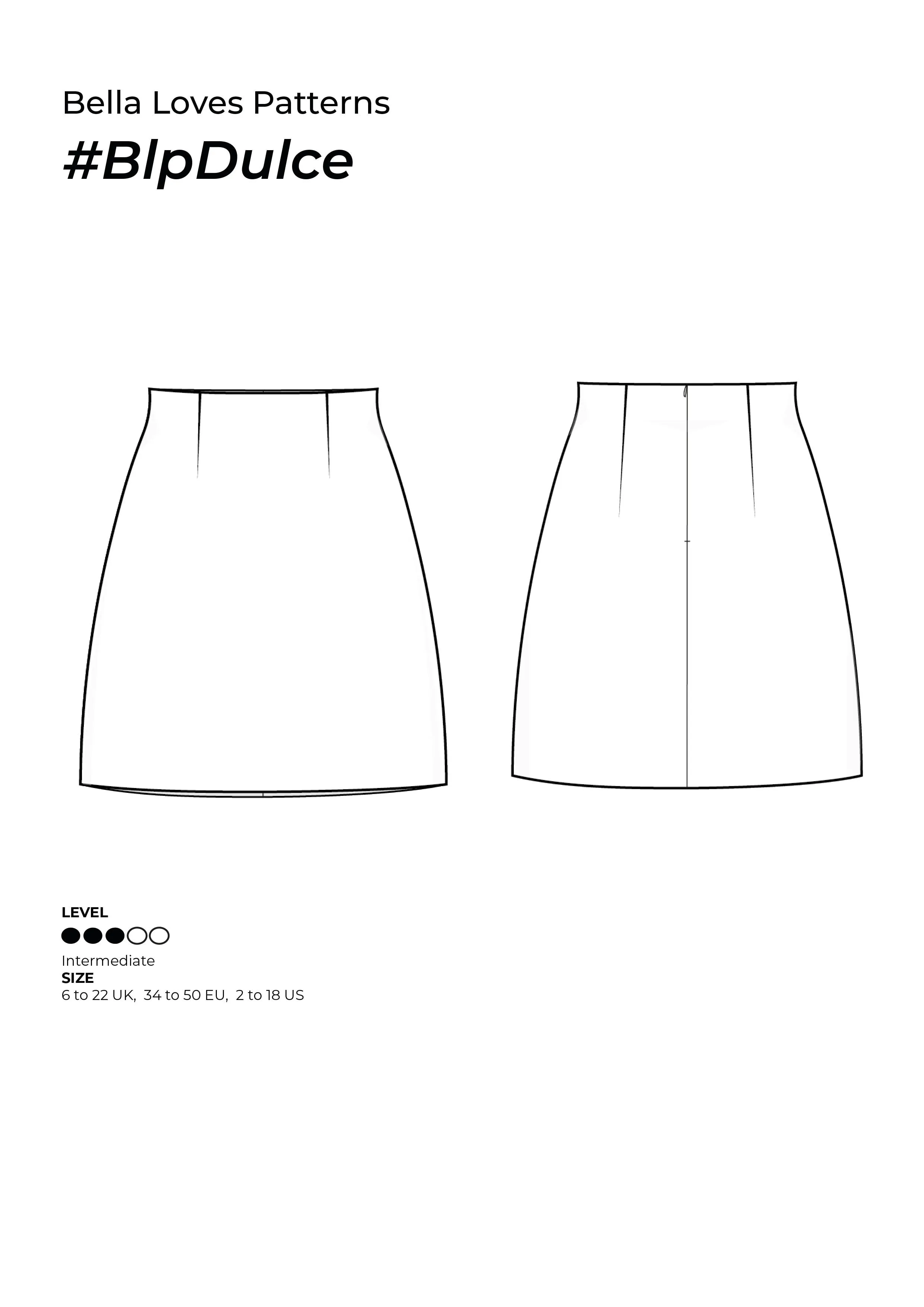 DULCE SKIRT – PDF SEWING PATTERN
