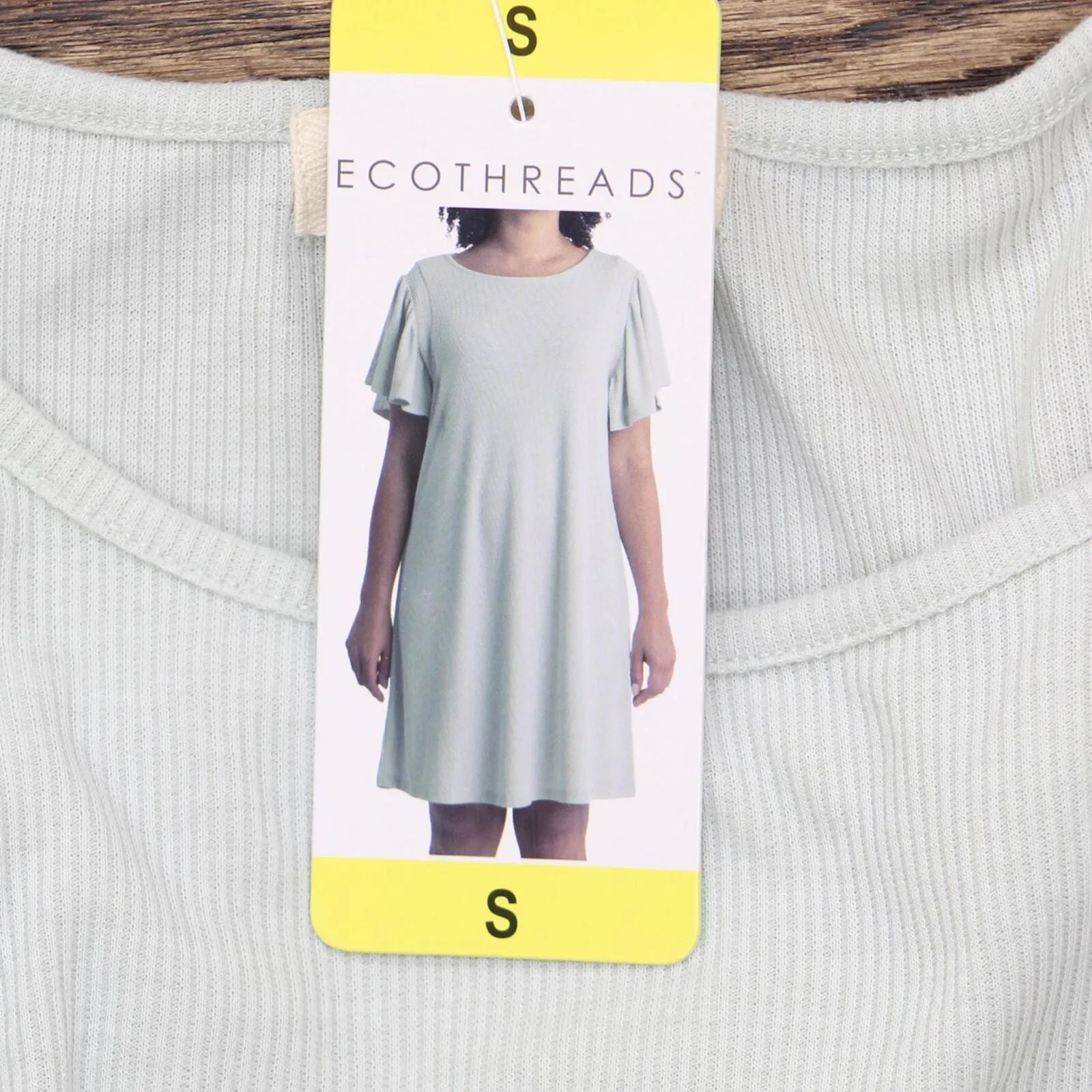 Ecothreads Womens Ribbed T-Shirt Dress 1673930