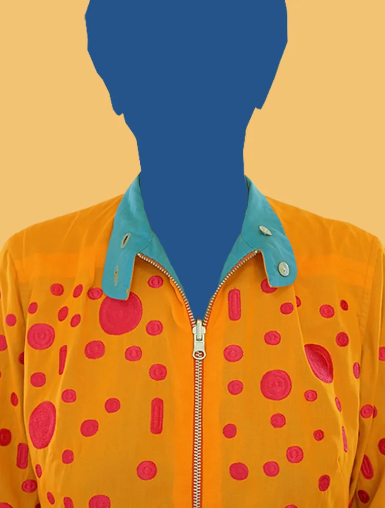 Embroidered Reversible Shirt Dress in Marigold