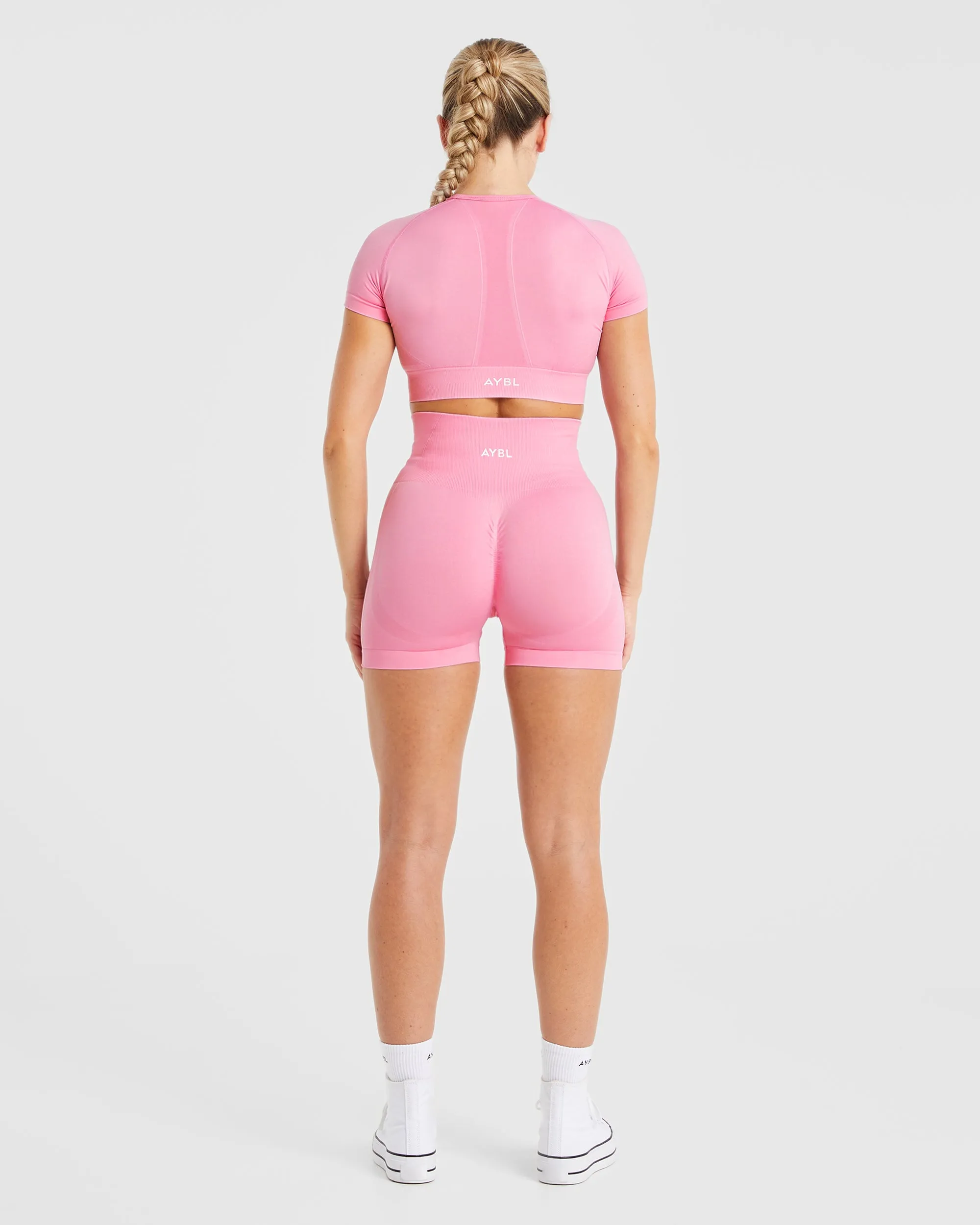 Empower Seamless Crop Top - Baby Pink