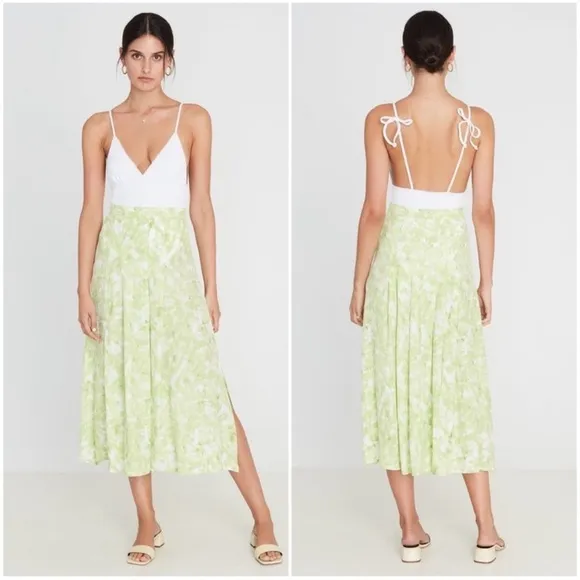 FAITHFULL THE BRAND Cuesta Midi Skirt, Roos Tie Dye, S/US4