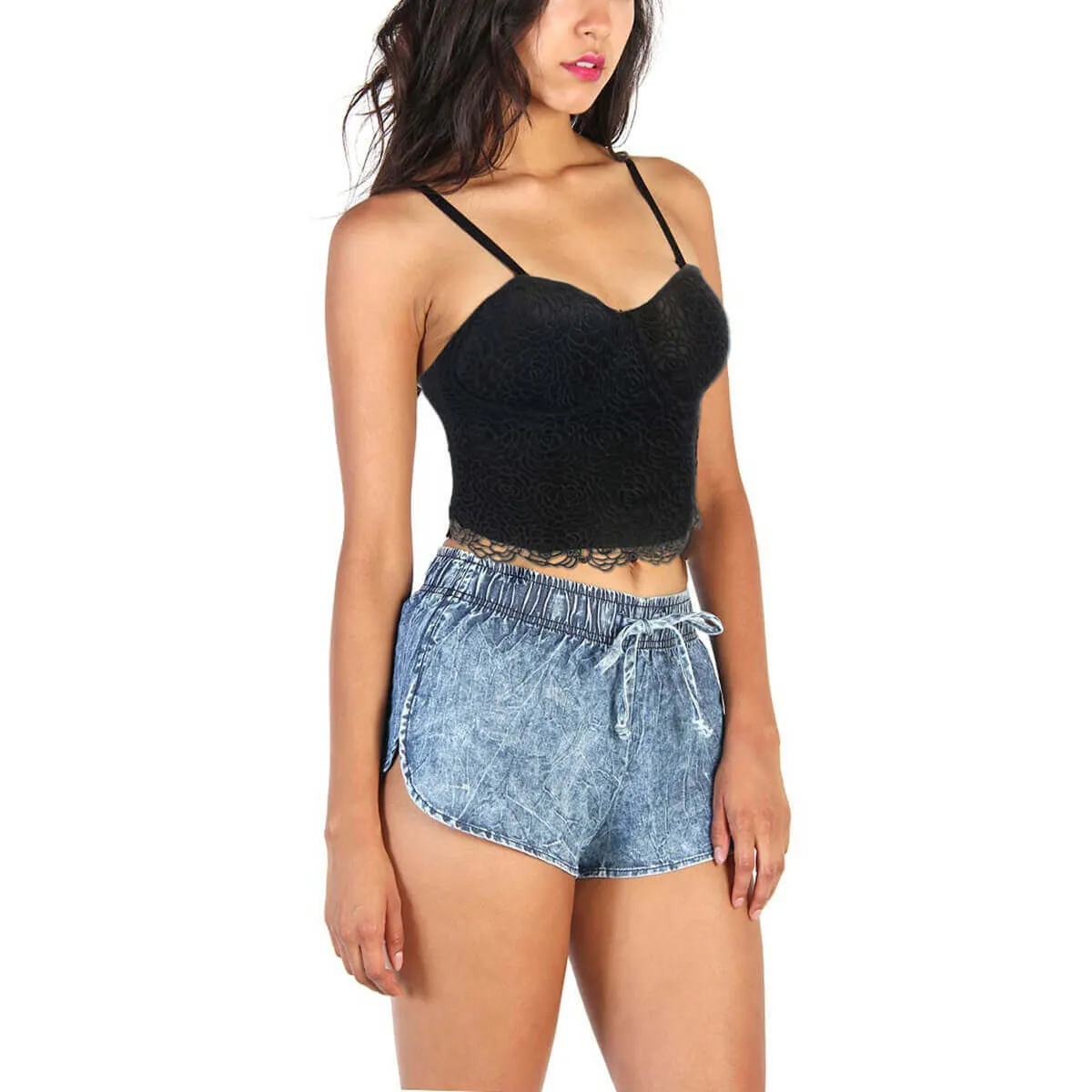 Floral Lace Women's Bustier Corset Top