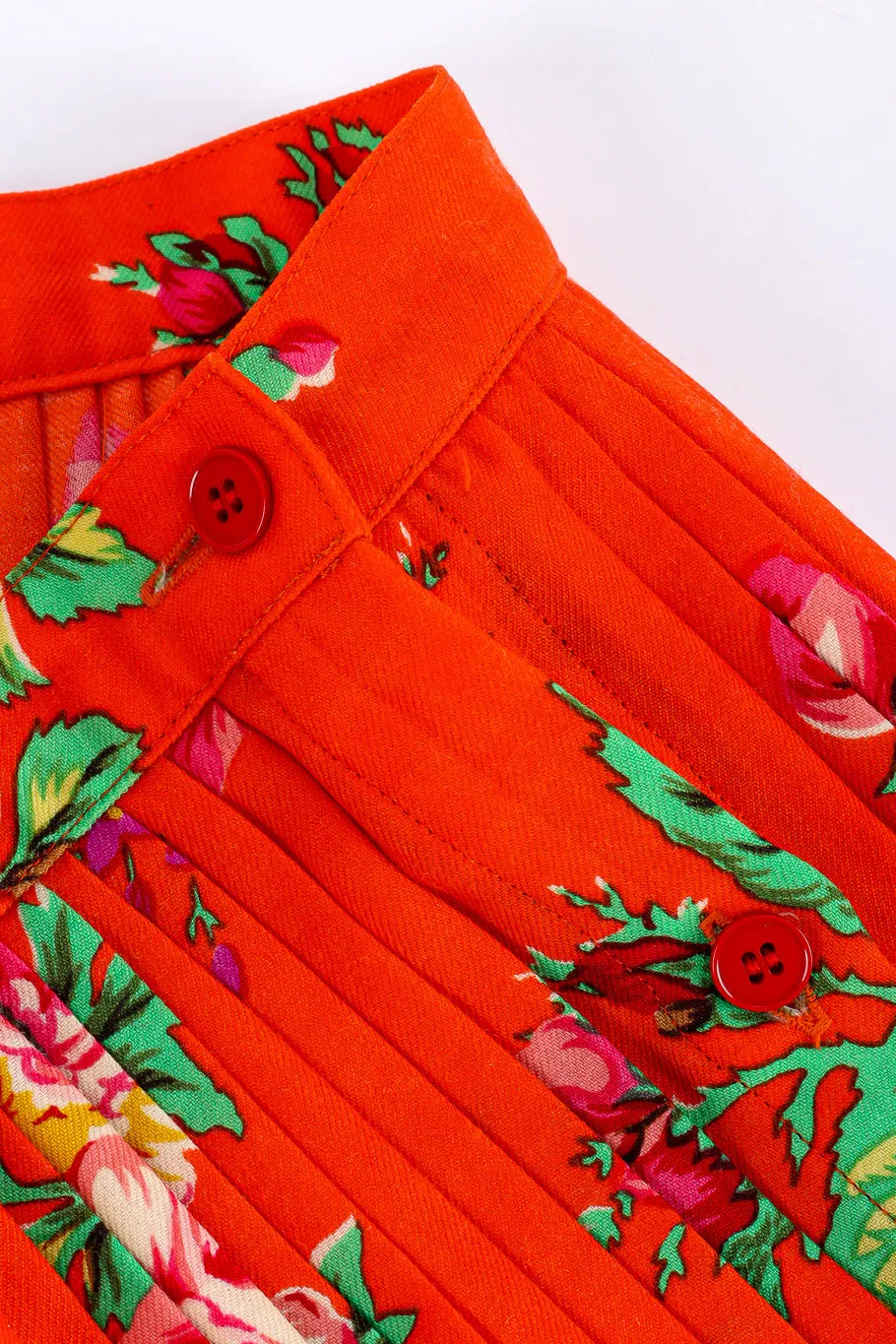 Floral Pleated Skirt