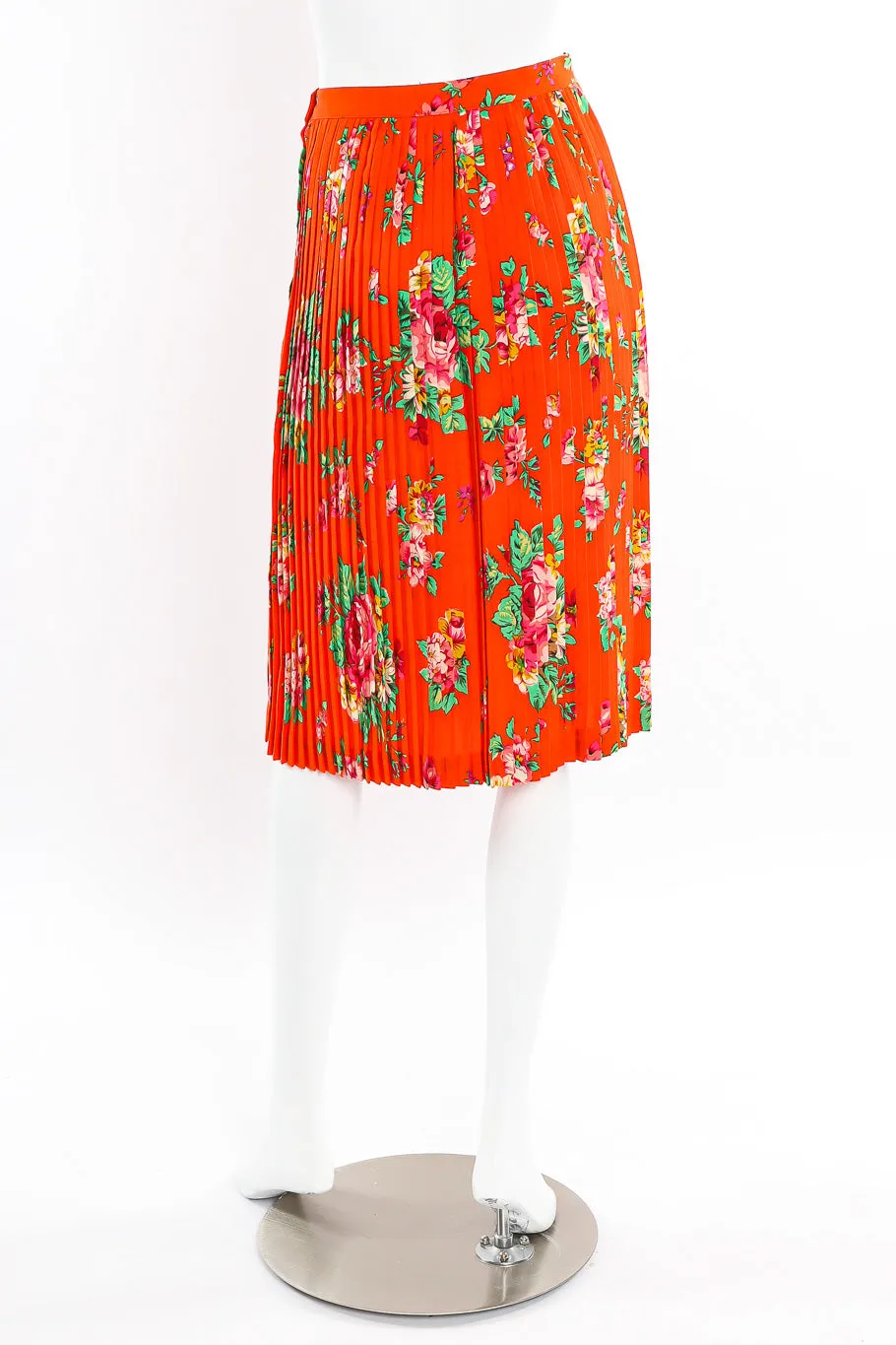 Floral Pleated Skirt