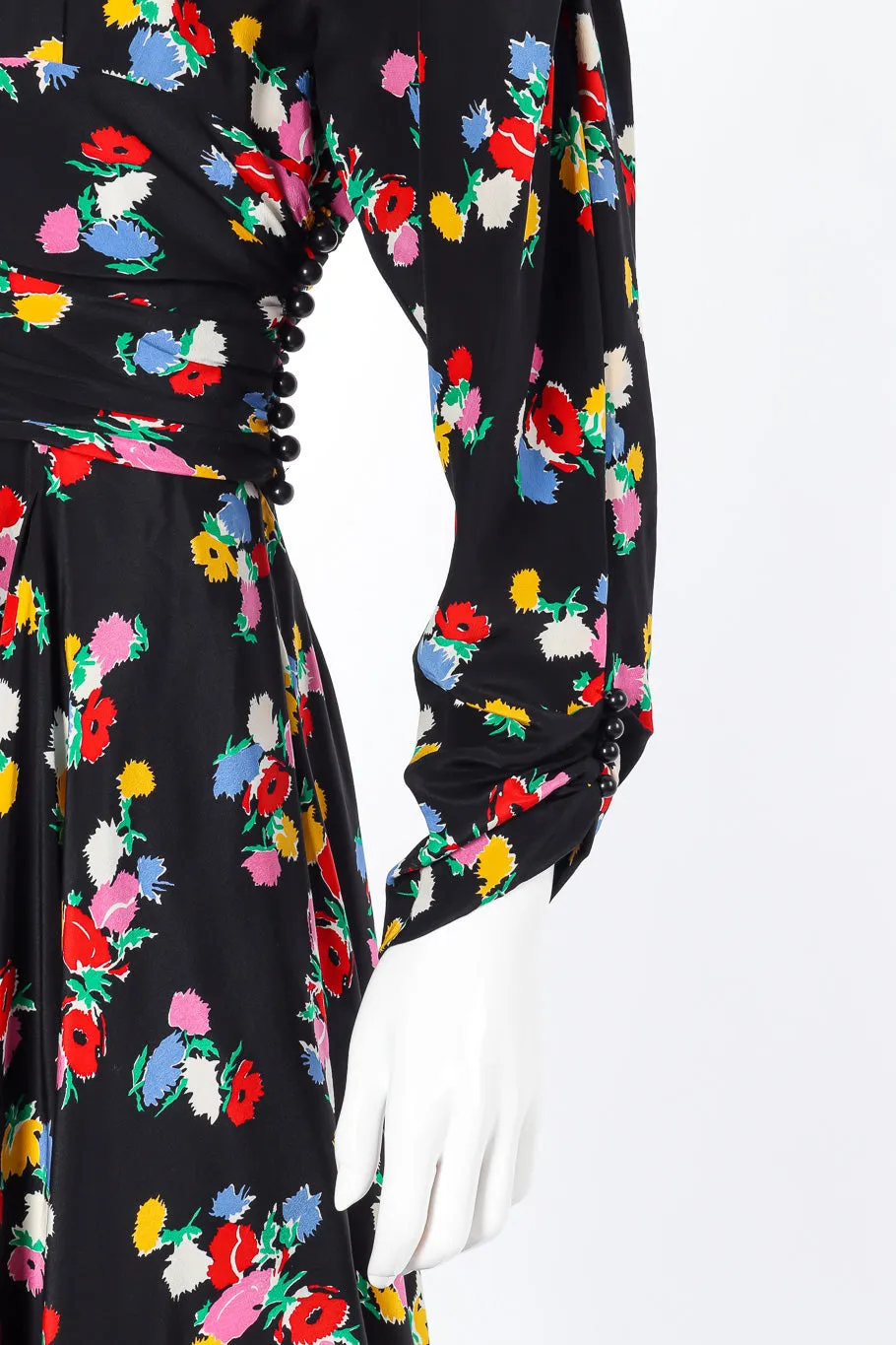 Floral Print Silk Dress