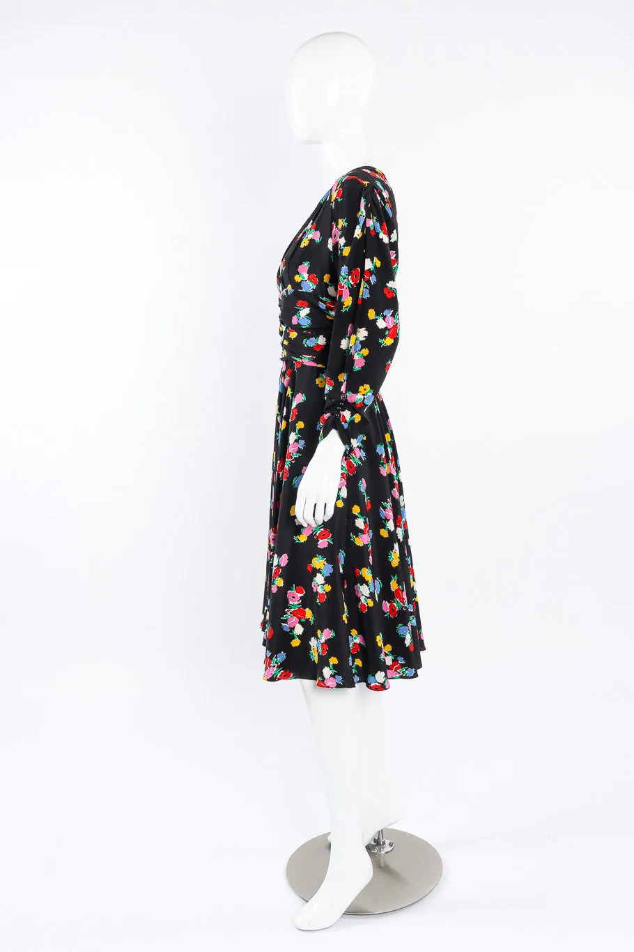 Floral Print Silk Dress