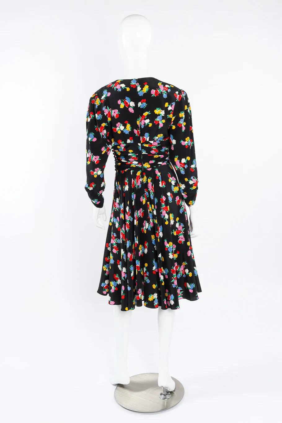 Floral Print Silk Dress