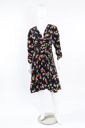 Floral Print Silk Dress