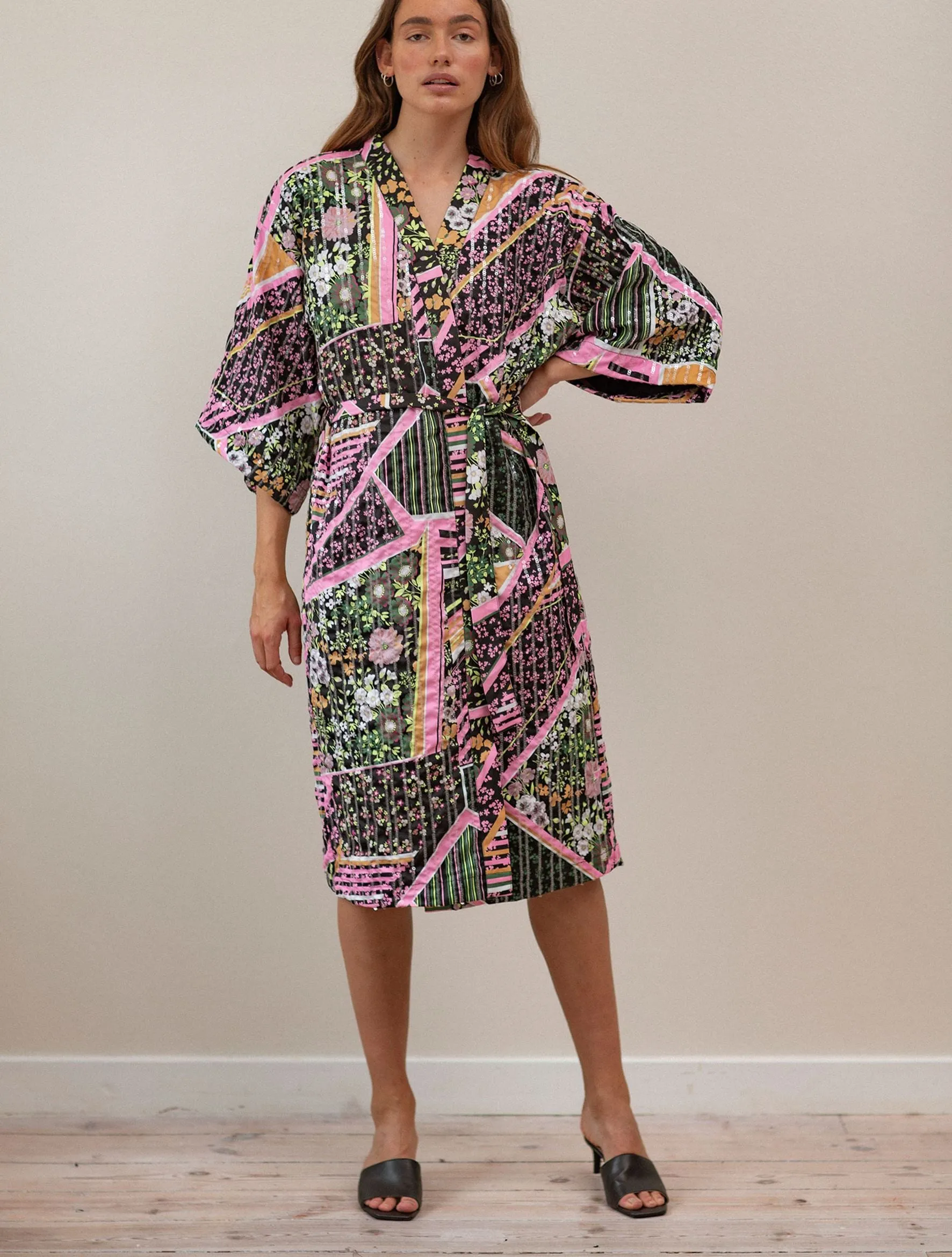 Flowerwhirl Kimono Dress