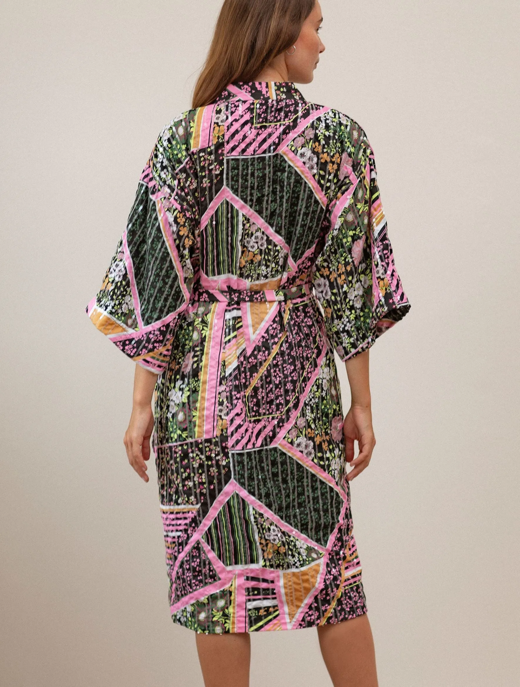 Flowerwhirl Kimono Dress