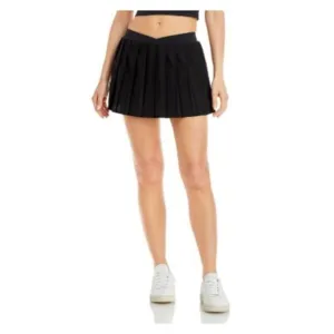 FRANKIES BIKINIS Womens Black Built-in Shorts Lining Mini Active Wear Skirt XS