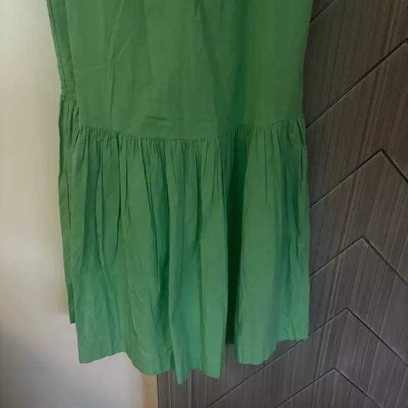 Free People Dakota Drop Waist MIDI Dress Green Size Small NWT