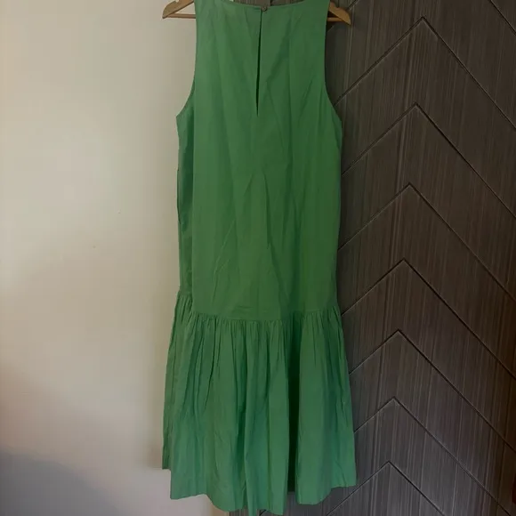 Free People Dakota Drop Waist MIDI Dress Green Size Small NWT