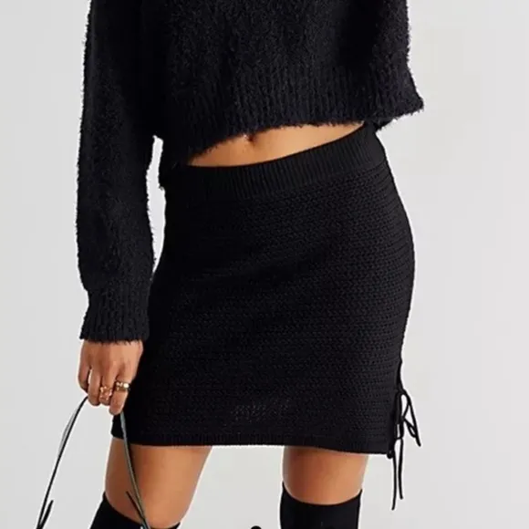 Free People Reagan Mini Sweater Knit Skirt