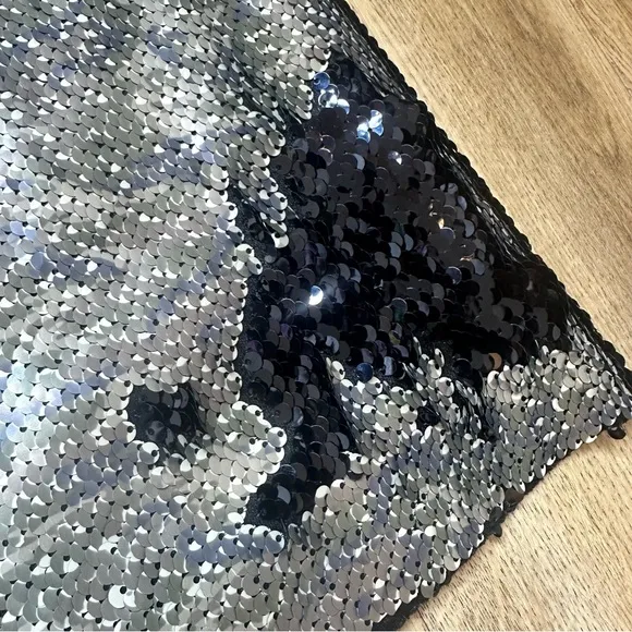 Free People Skinny Sequin Camo Mini Skirt Size 12