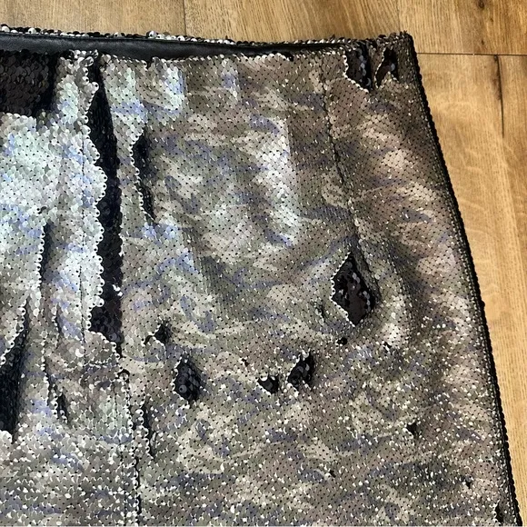 Free People Skinny Sequin Camo Mini Skirt Size 12