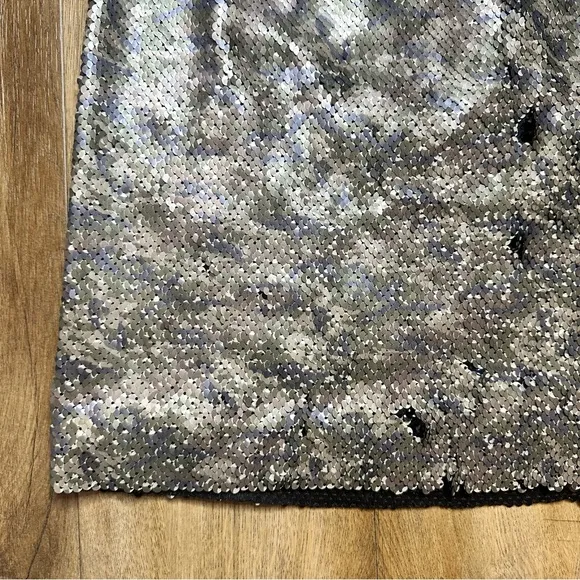Free People Skinny Sequin Camo Mini Skirt Size 12