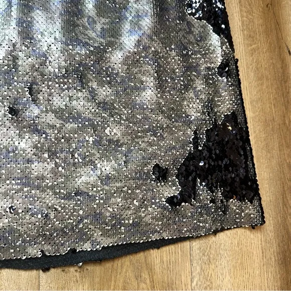 Free People Skinny Sequin Camo Mini Skirt Size 12