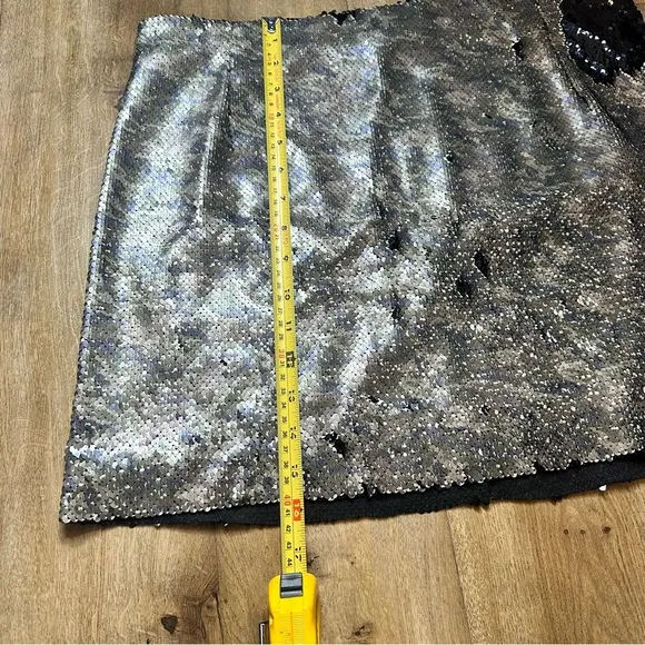 Free People Skinny Sequin Camo Mini Skirt Size 12