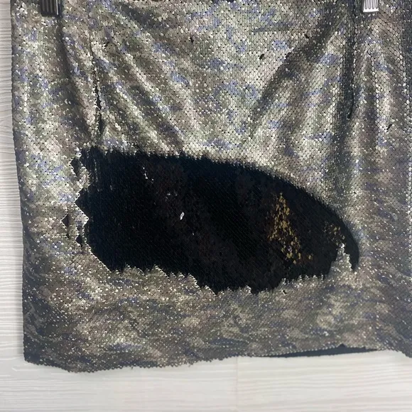 Free People Skinny Sequin Camo Mini Skirt Size 6