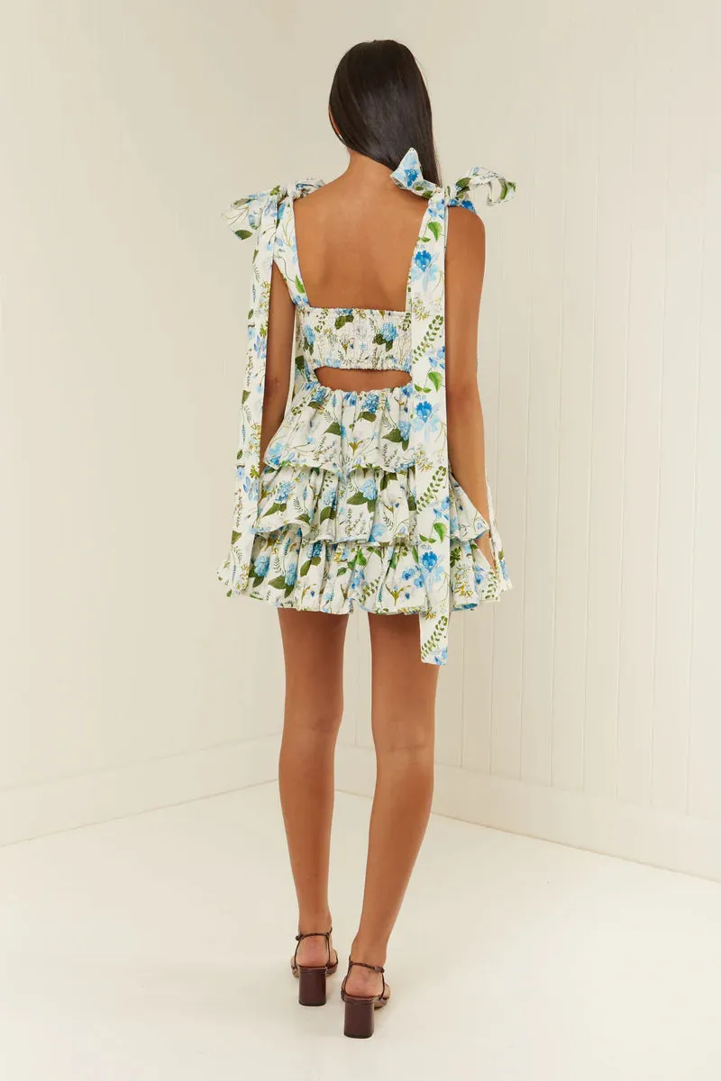 Geo Mini Dress - Blue Orchid