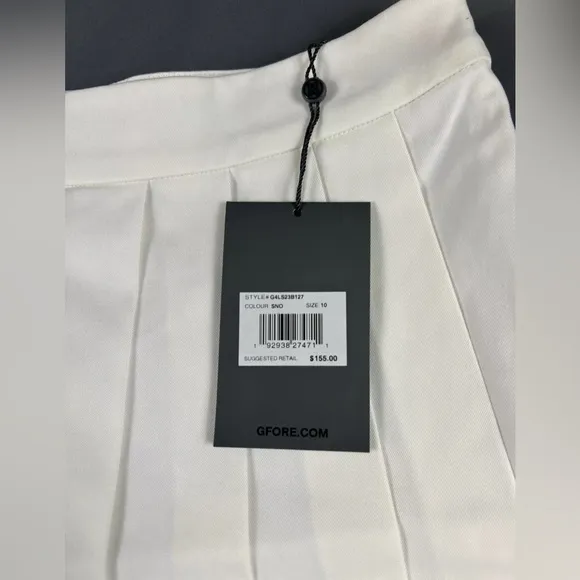 G/Fore G4 Womens Golf Skort 10 White Nylon Spandex